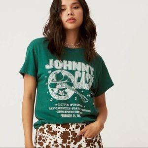 DAYDREAMER Johnny Cash live ‘69 tour tee in hunter green